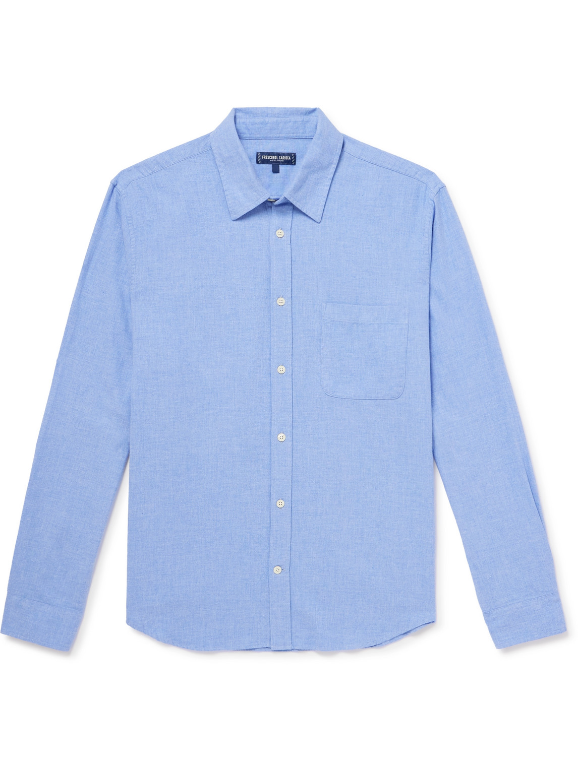 Frescobol Carioca Telles Cotton-flannel Shirt In Blue