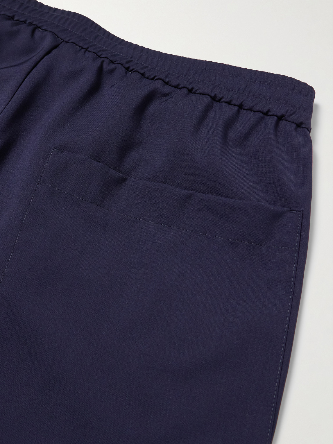 Shop Barena Venezia Bativoga Straight-leg Wool Drawstring Trousers