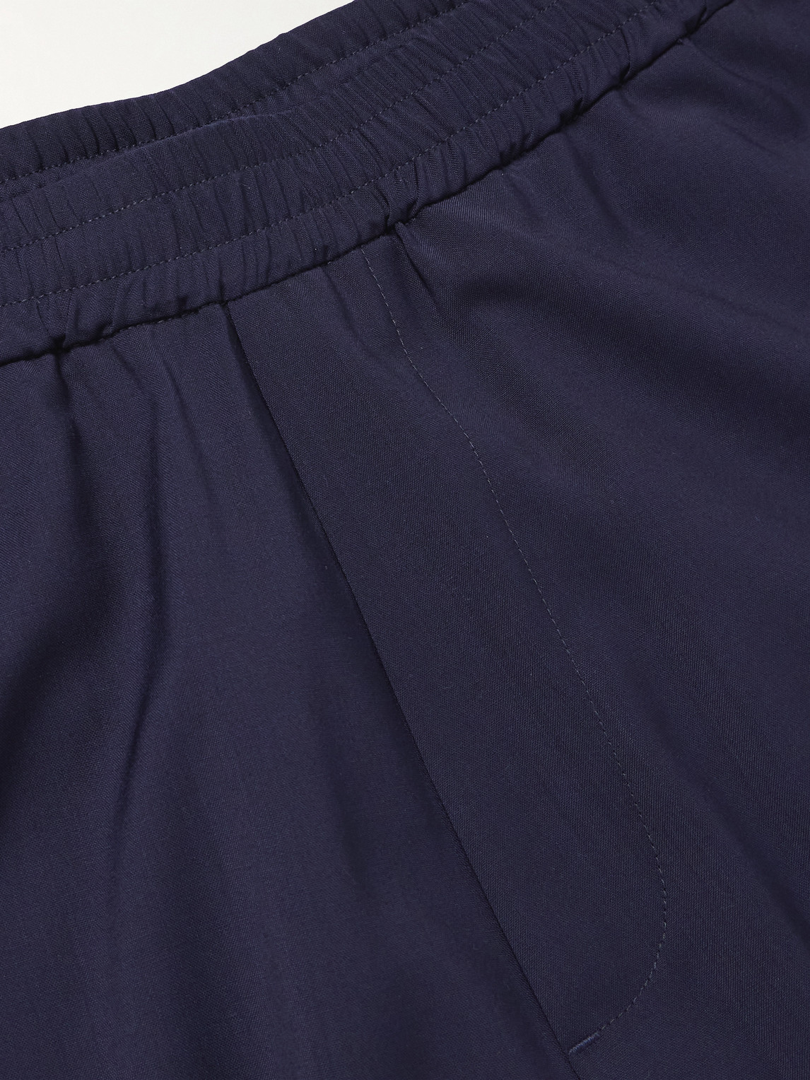 Shop Barena Venezia Bativoga Straight-leg Wool Drawstring Trousers