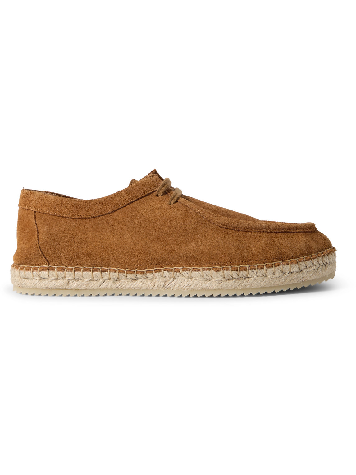 Rodolfo Jute-Trimmed Suede Derby Shoes