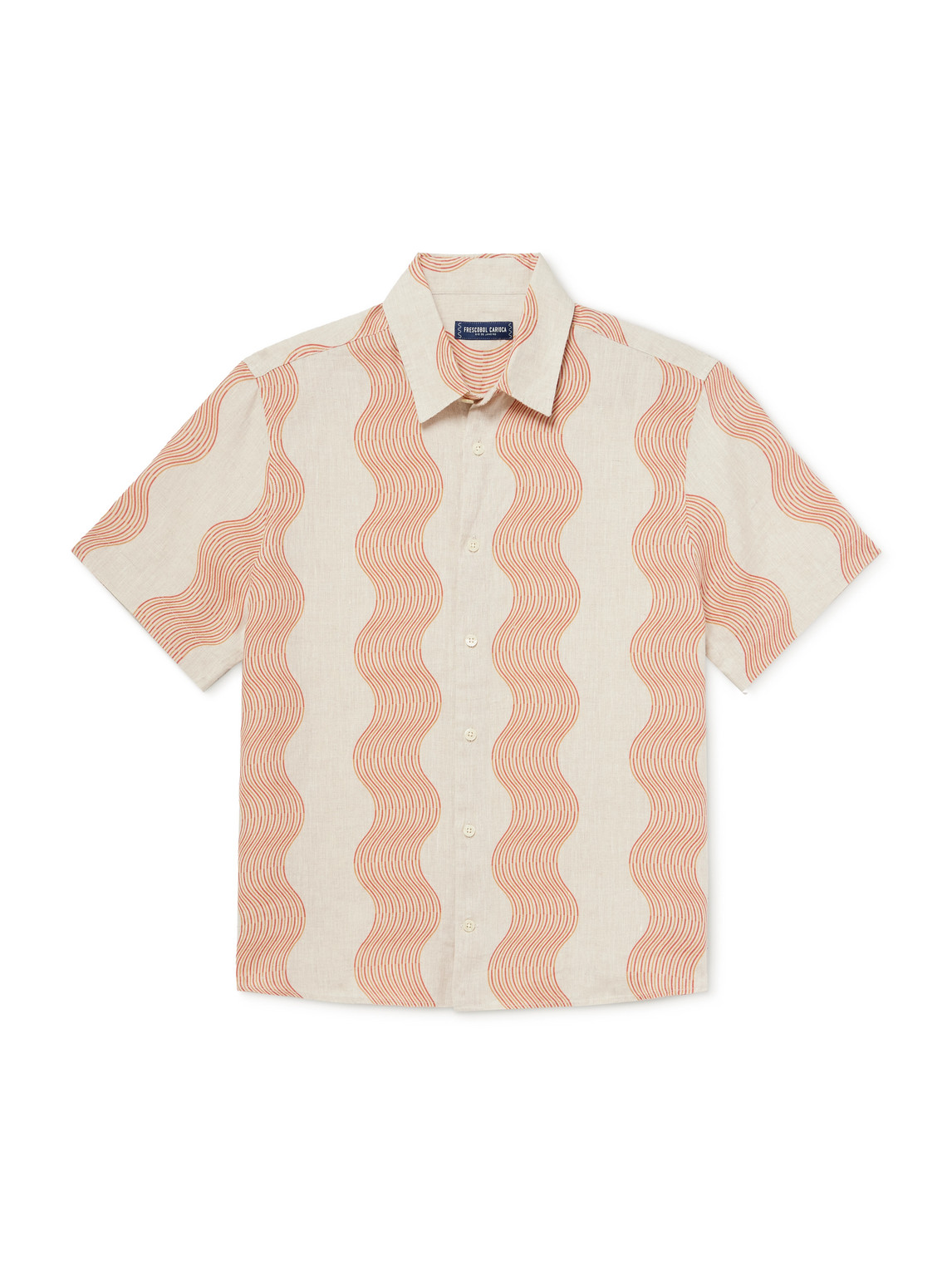 Frescobol Carioca Castro Striped Linen Shirt In Neutral