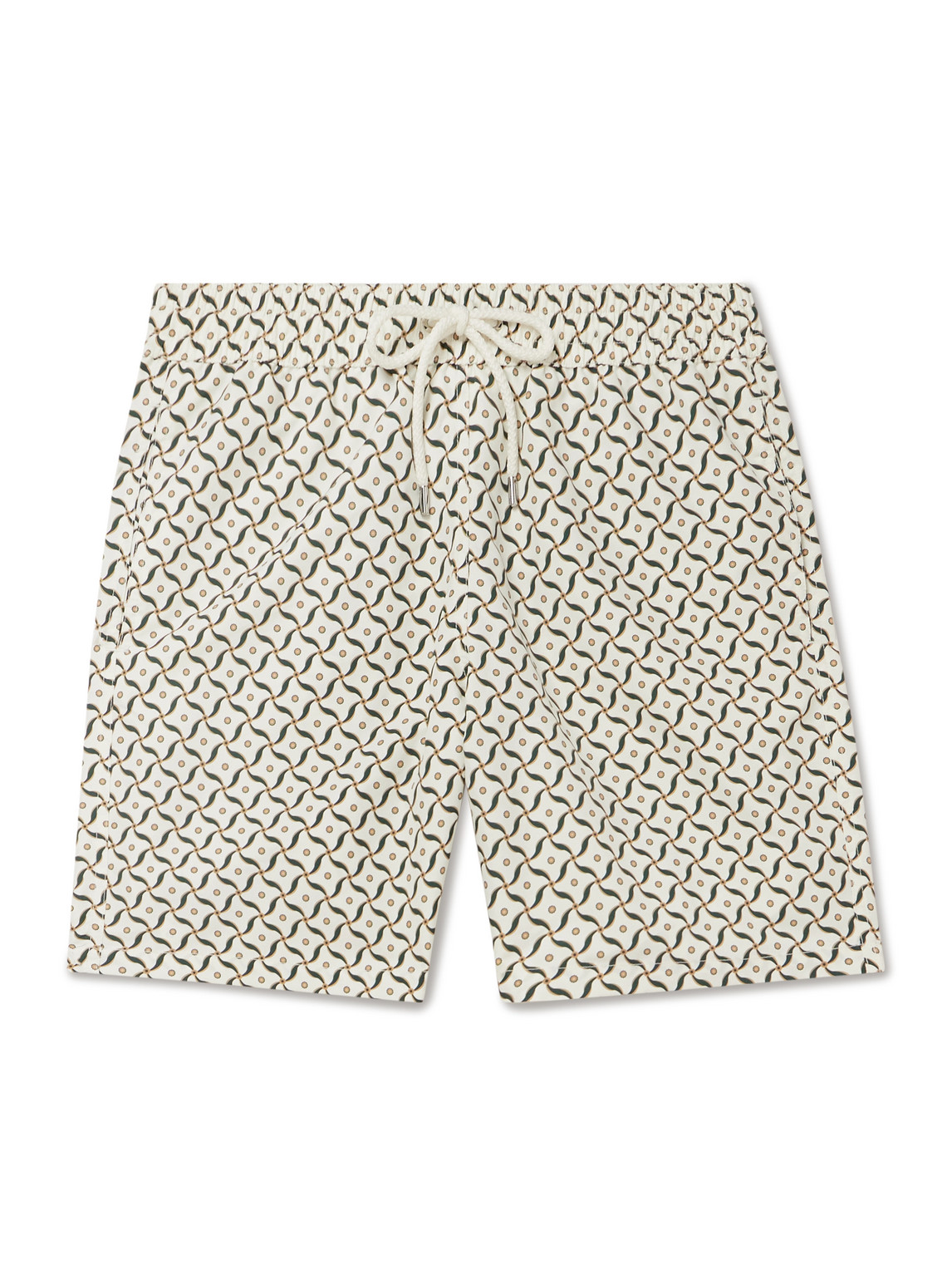 Santos Straight-Leg Mid-Length Printed Recycled Swim Shorts