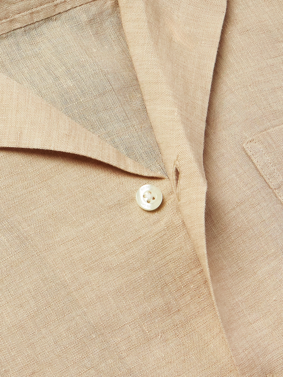 Frescobol Carioca Angelo Camp-collar Linen Shirt In Neutrals
