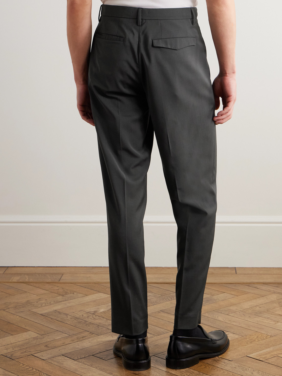 BARENA VENEZIA MASCO STRAIGHT-LEG PLEATED VIRGIN WOOL TROUSERS