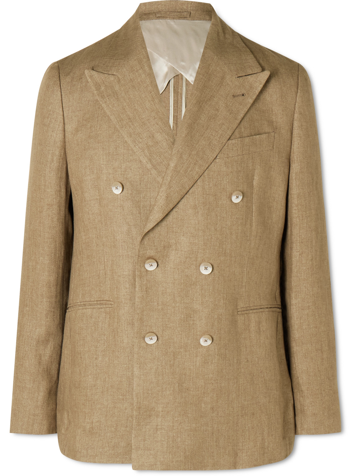 Zanini Double-Breasted Linen Blazer