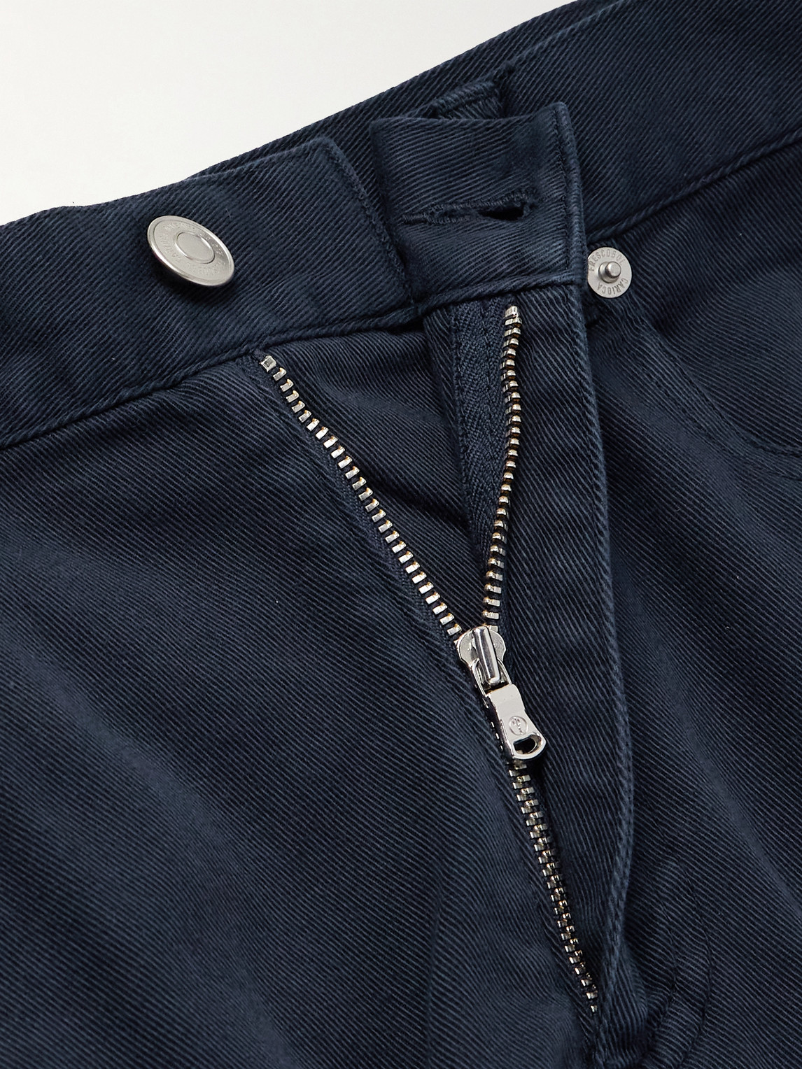 Frescobol Carioca Columbo Straight-leg Cotton-blend Twill Trousers In Blue