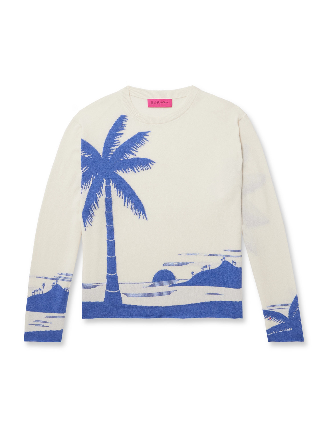 Intarsia-Knit Cashmere Sweater