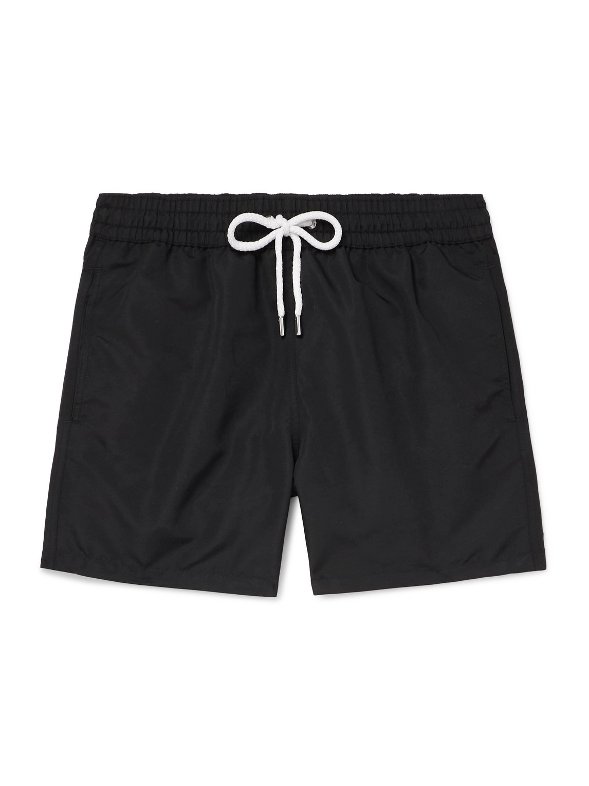 Frescobol Carioca Rio Slim-fit Short-length Recycled Swim Shorts In Black