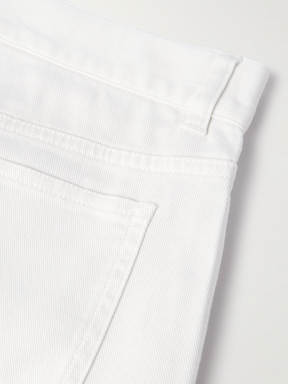 Frescobol Carioca Columbo Straight-leg Cotton-blend Twill Trousers In White
