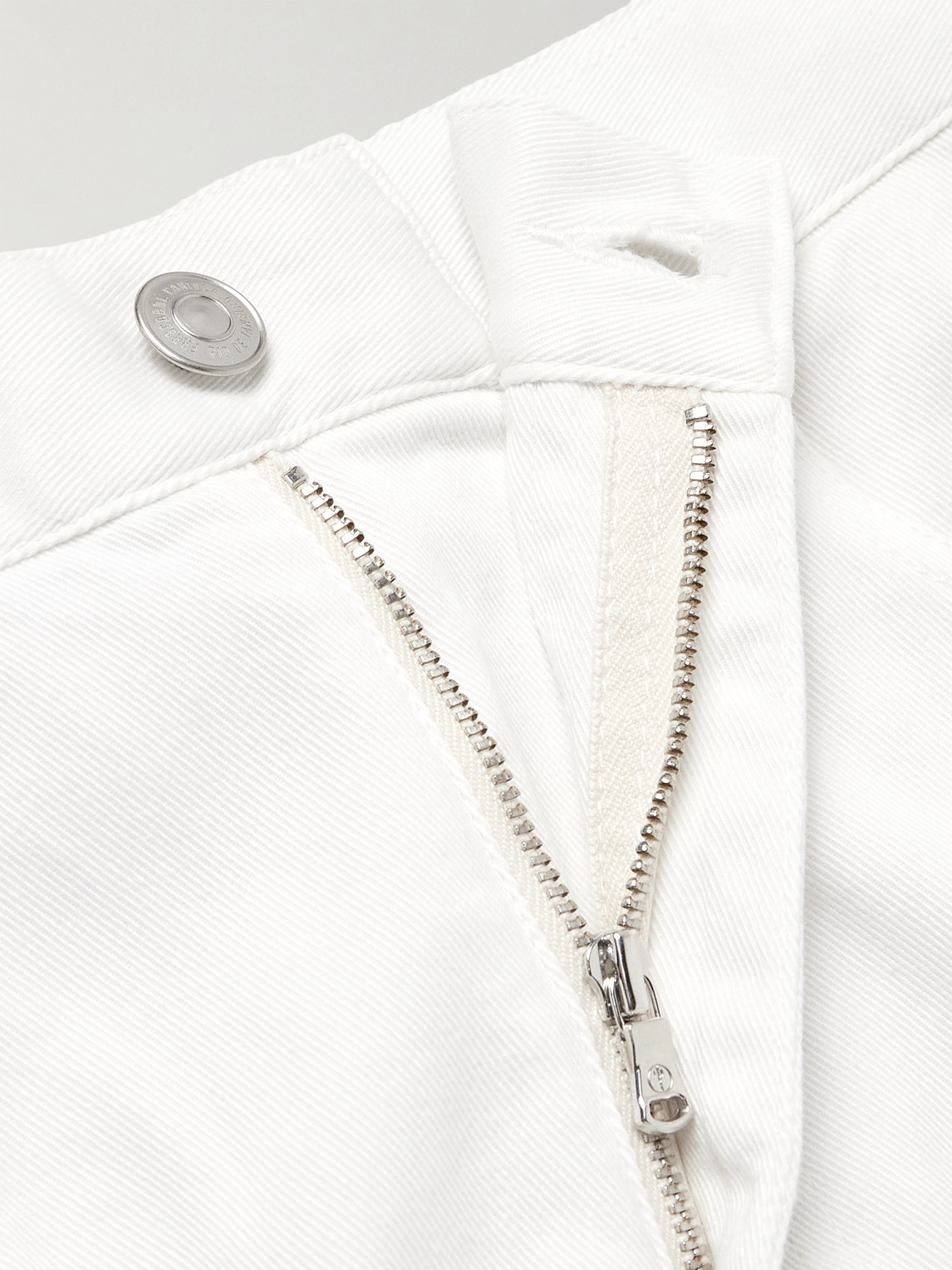 Frescobol Carioca Columbo Straight-leg Cotton-blend Twill Trousers In White