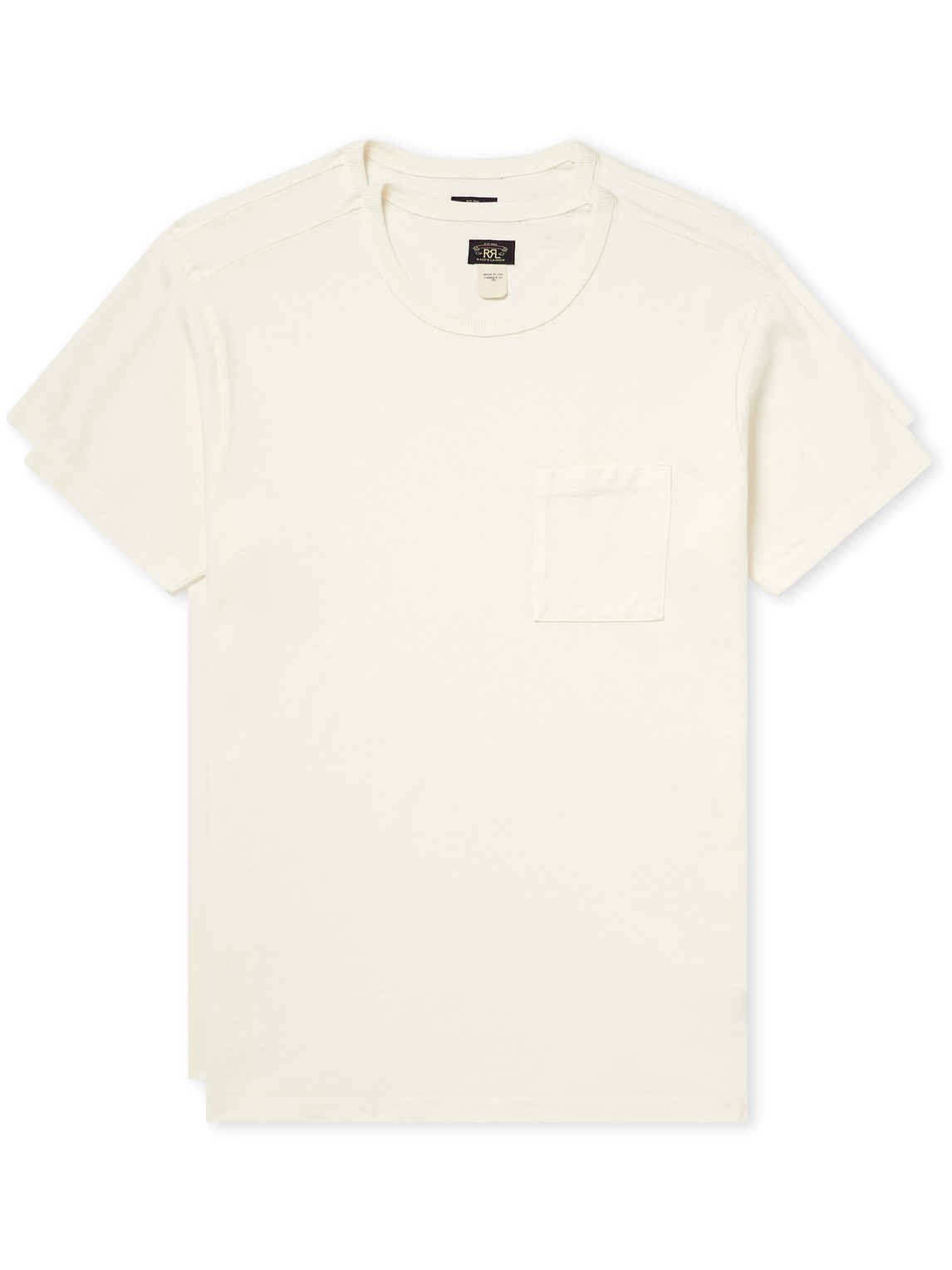 Rrl Two-pack Garment-dyed Cotton-jersey T-shirts In Neutrals