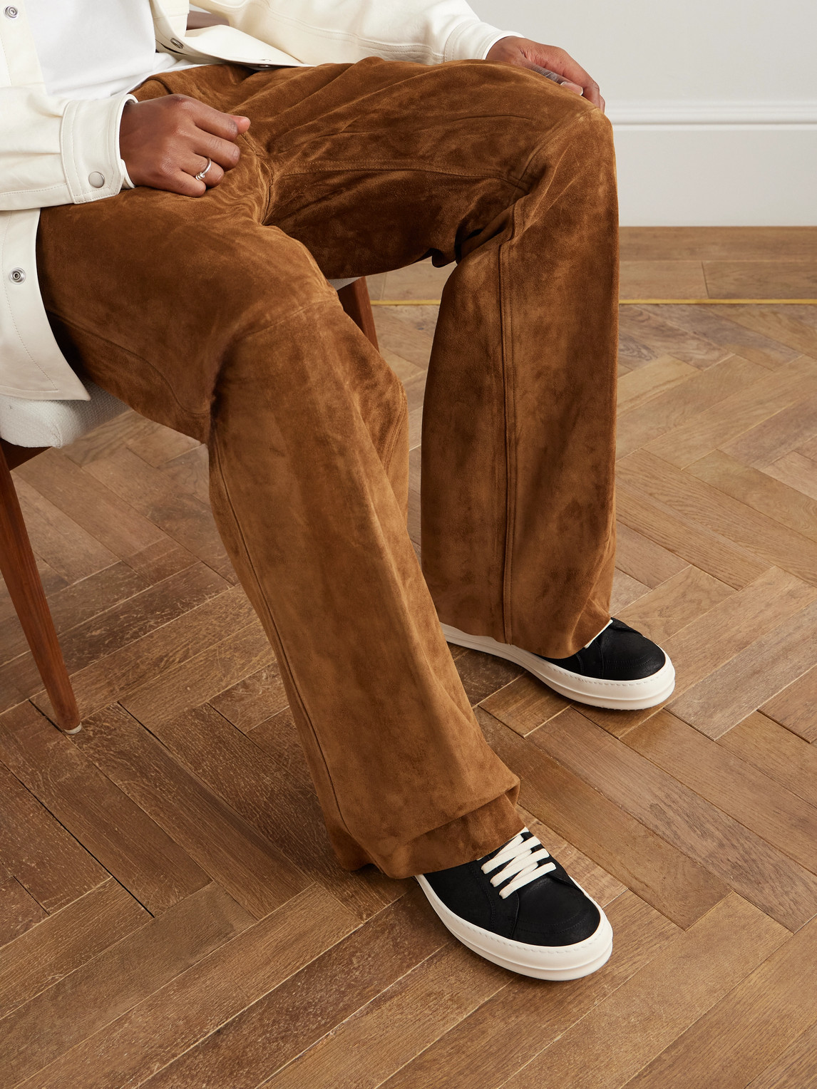 Rick Owens Black Concordians Minimal Vintage Sneaks Sneakers In Black