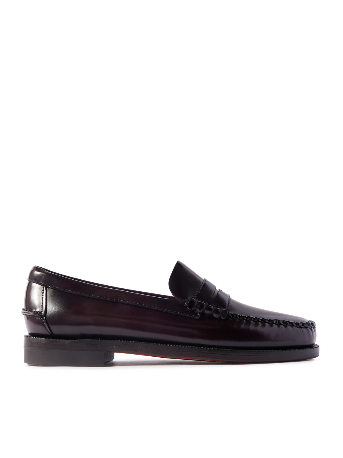 Sebago Classic Dan Leather Penny Loafers In Burgundy