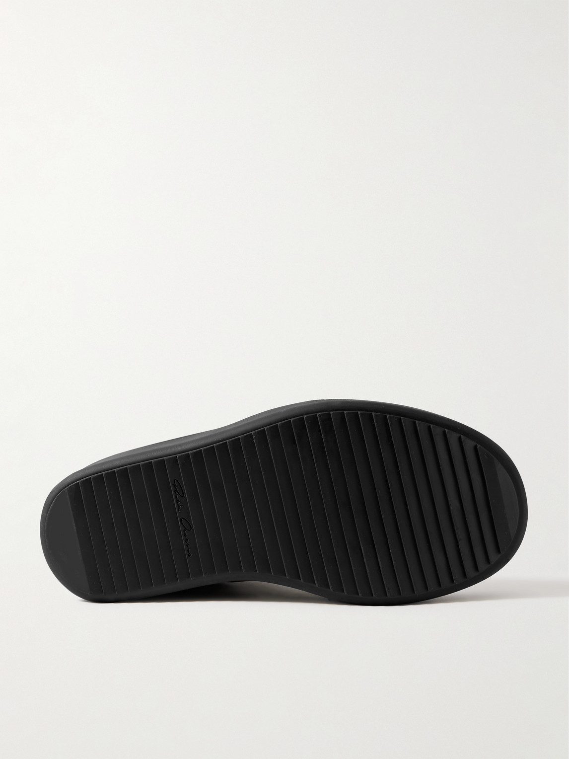 Rick Owens Mega Geobasket Leather High-top Sneakers In Black