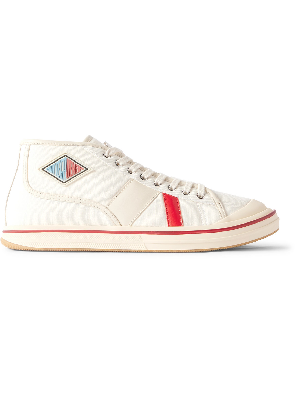 Bottega Veneta Men's Eliot Mid-top Sneakers In Neutral