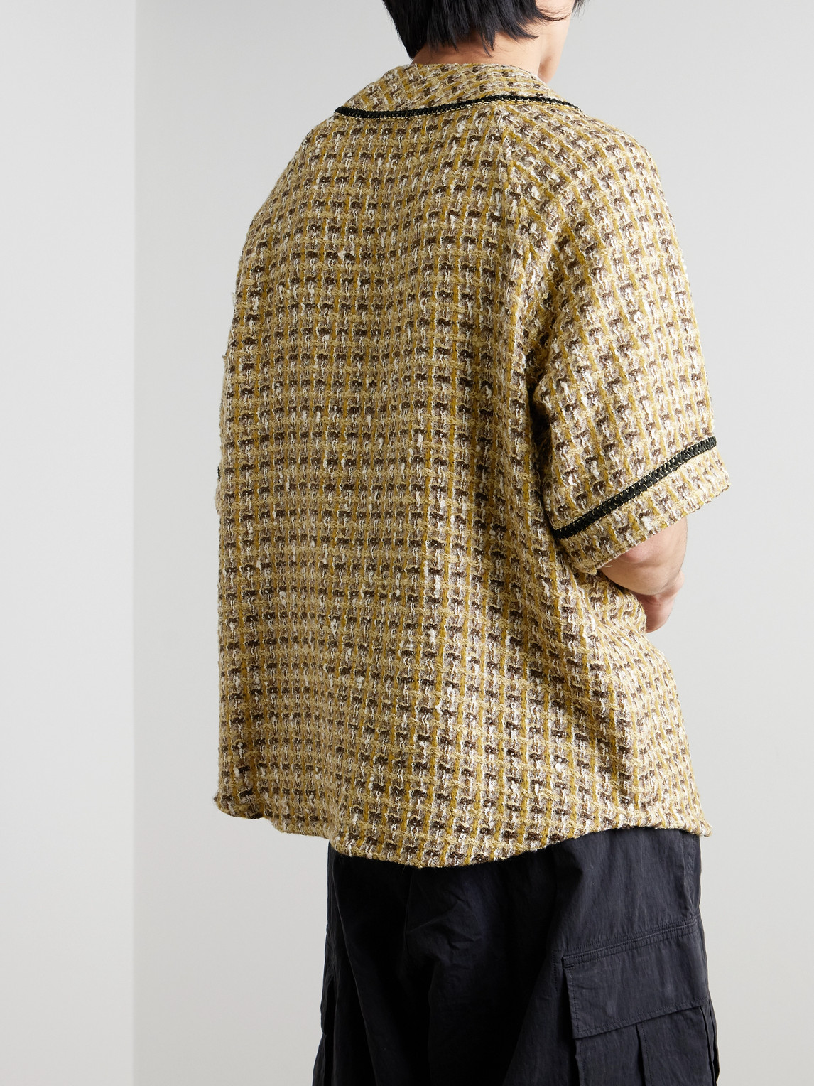 KAPITAL GREAT KOUNTRY APPLIQUÉD TWEED SHIRT