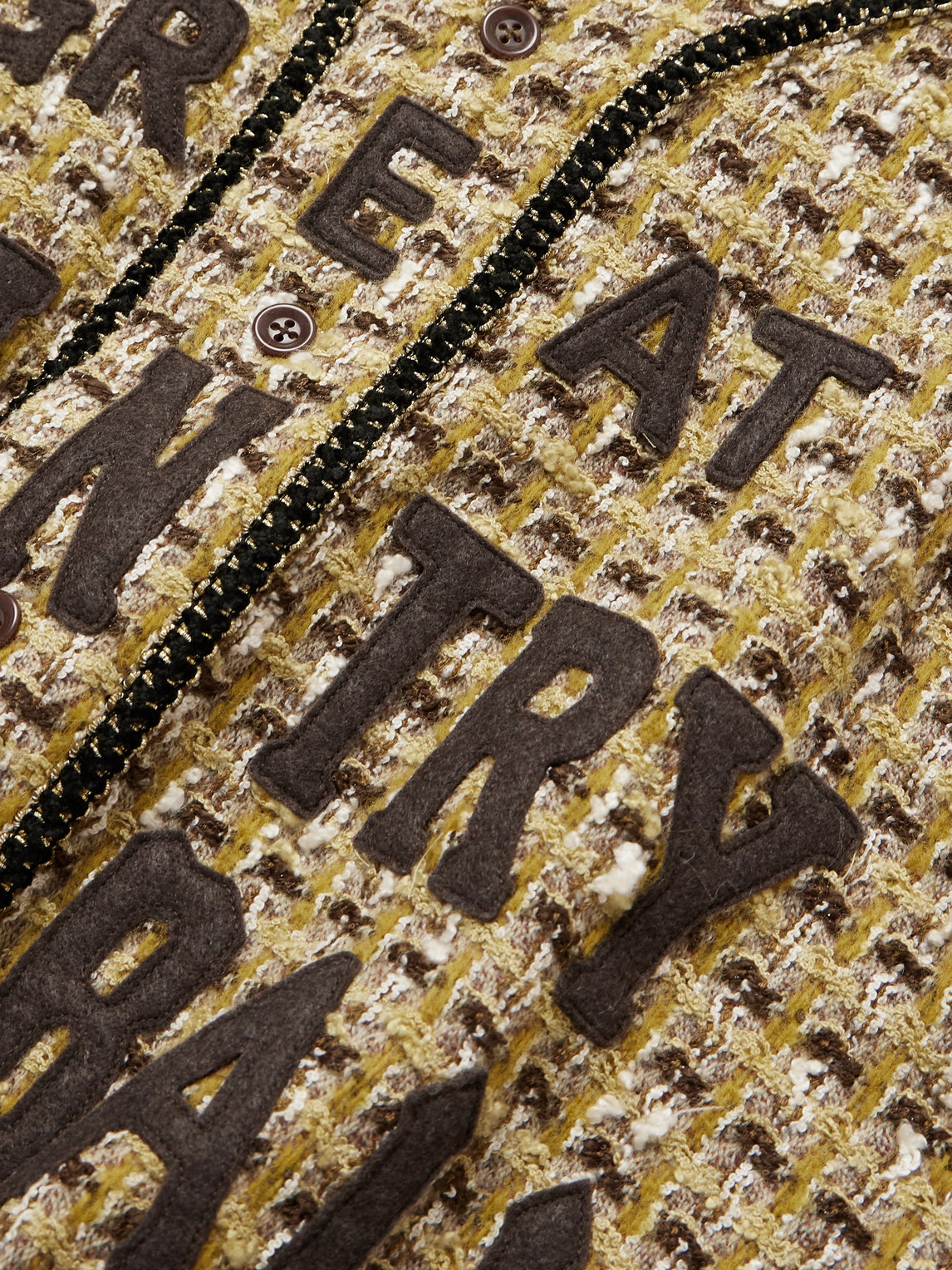 KAPITAL GREAT KOUNTRY APPLIQUÉD TWEED SHIRT