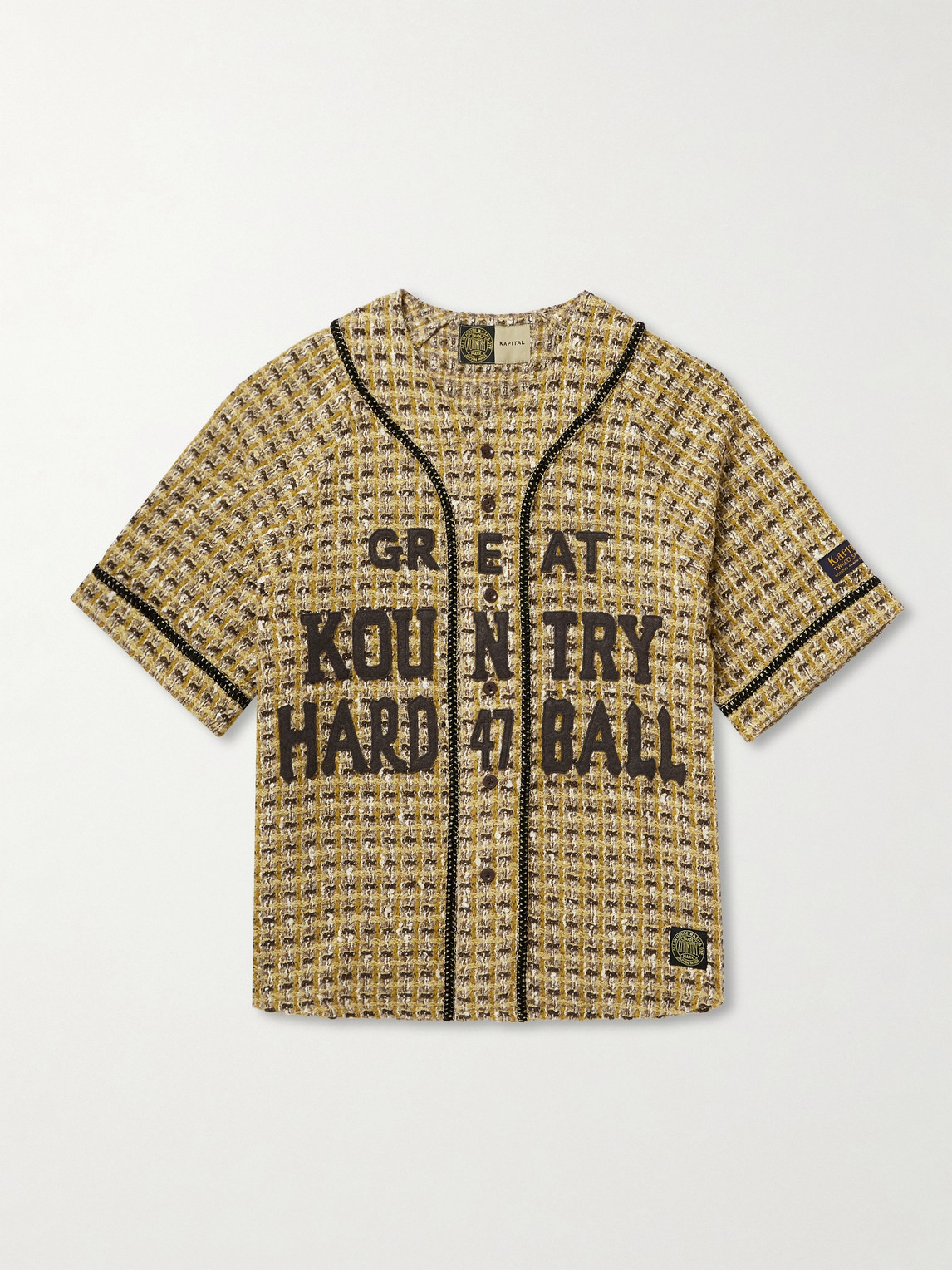 KAPITAL Great Kountry Appliquéd Tweed Shirt - Men