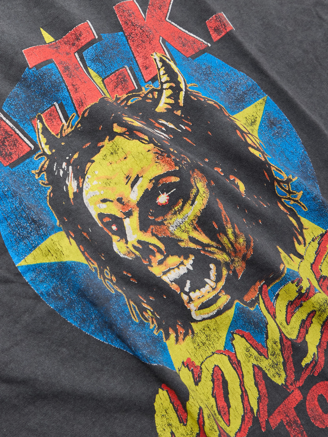 Gallery Dept. Atk Monster Tour Printed Cotton-jersey T-shirt In Gray
