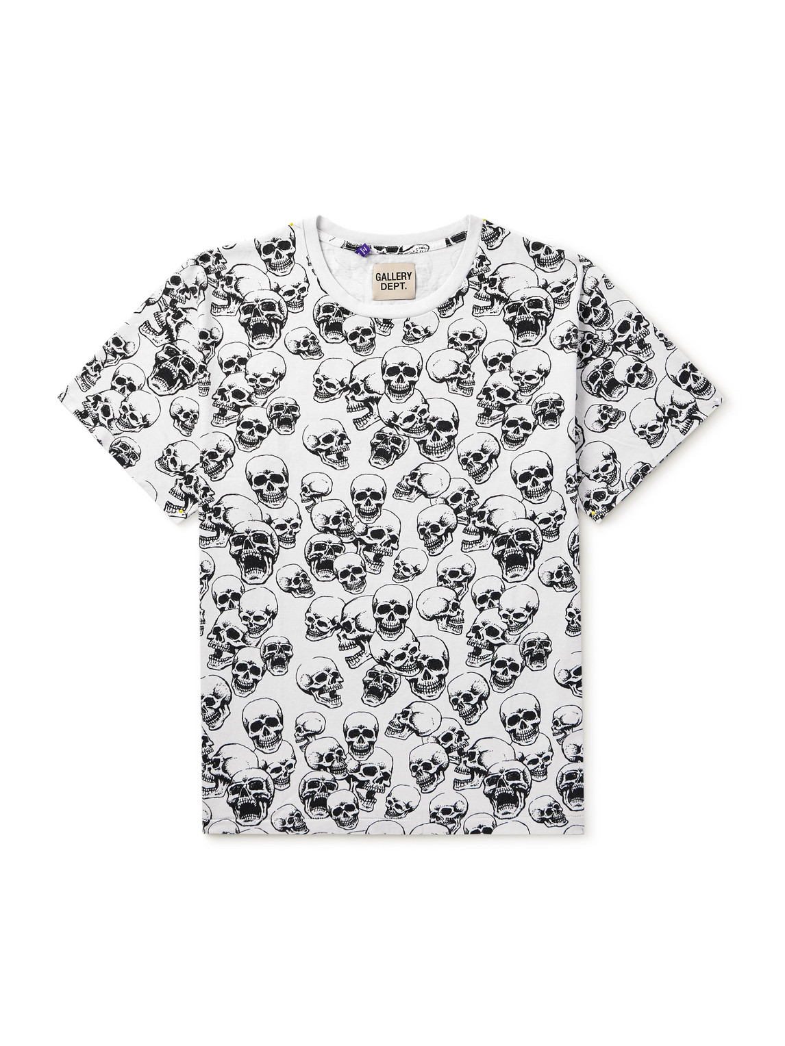 Gallery Dept. Skull Printed Cotton-jersey T-shirt In White