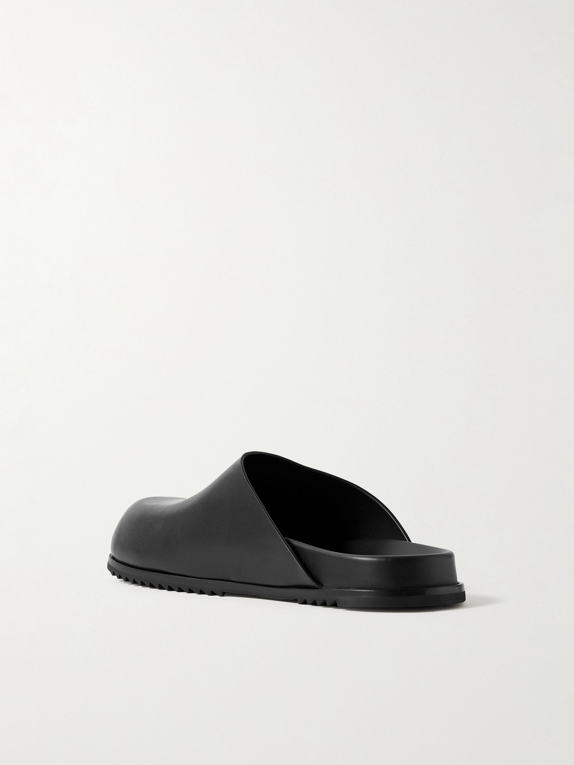 Rick Owens Granola Leather Mules In Black