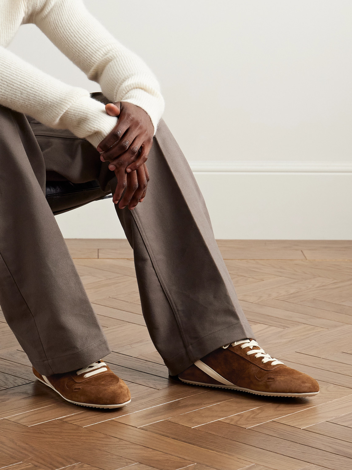 Rick Owens Concordians Minimal Sneak Sneaker In Brown