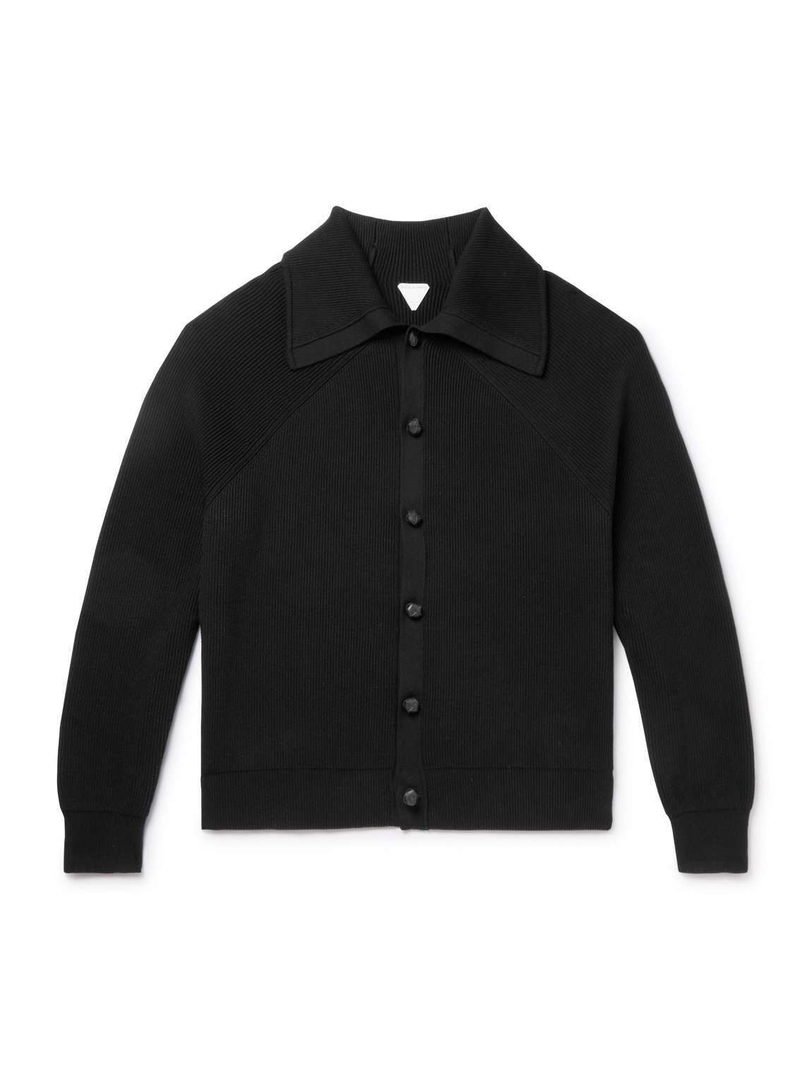 Bottega Veneta Cotton English Rib Cardigan In Black