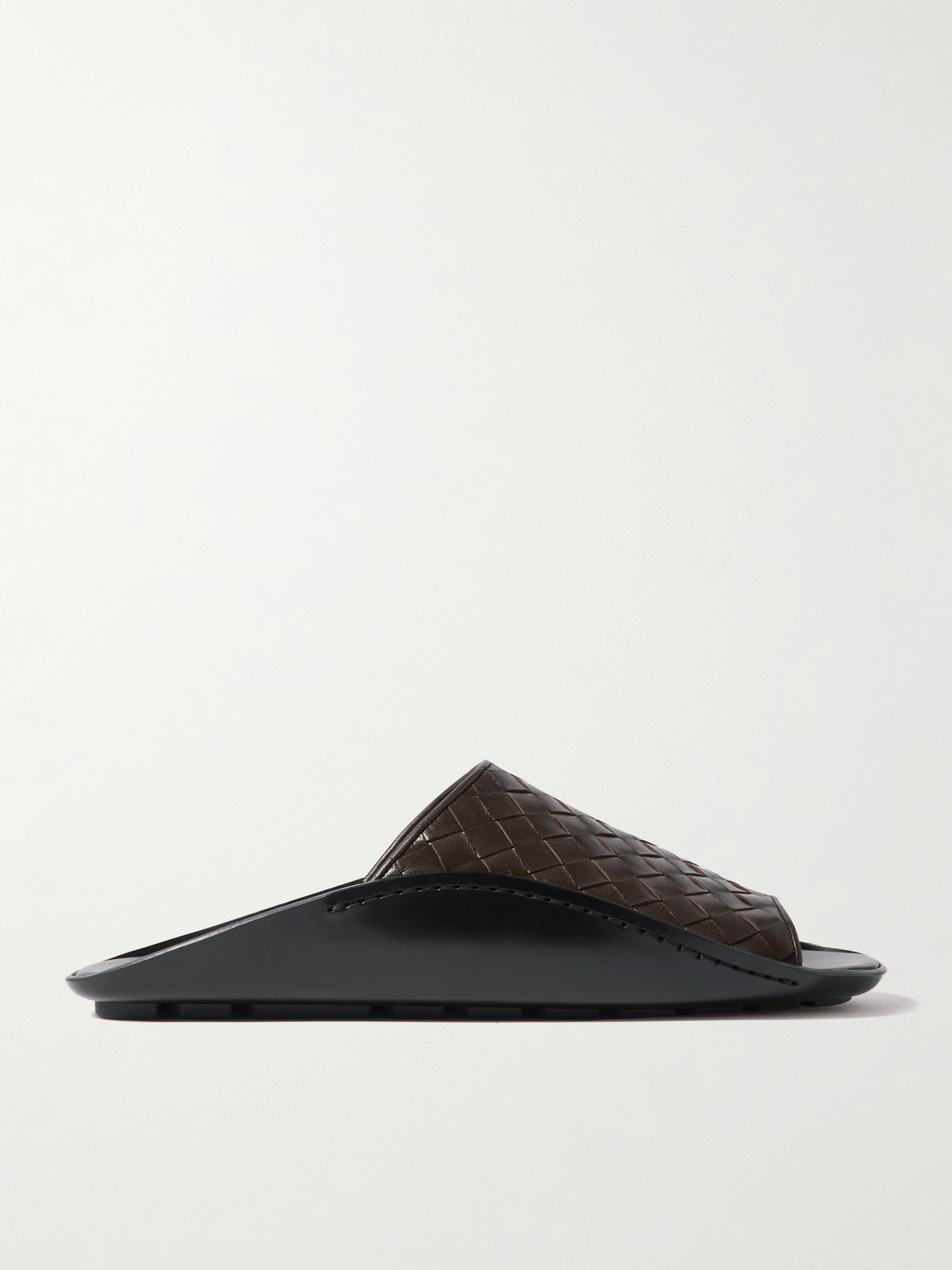 Bottega Veneta Wave Intrecciato Leather Slides - Men