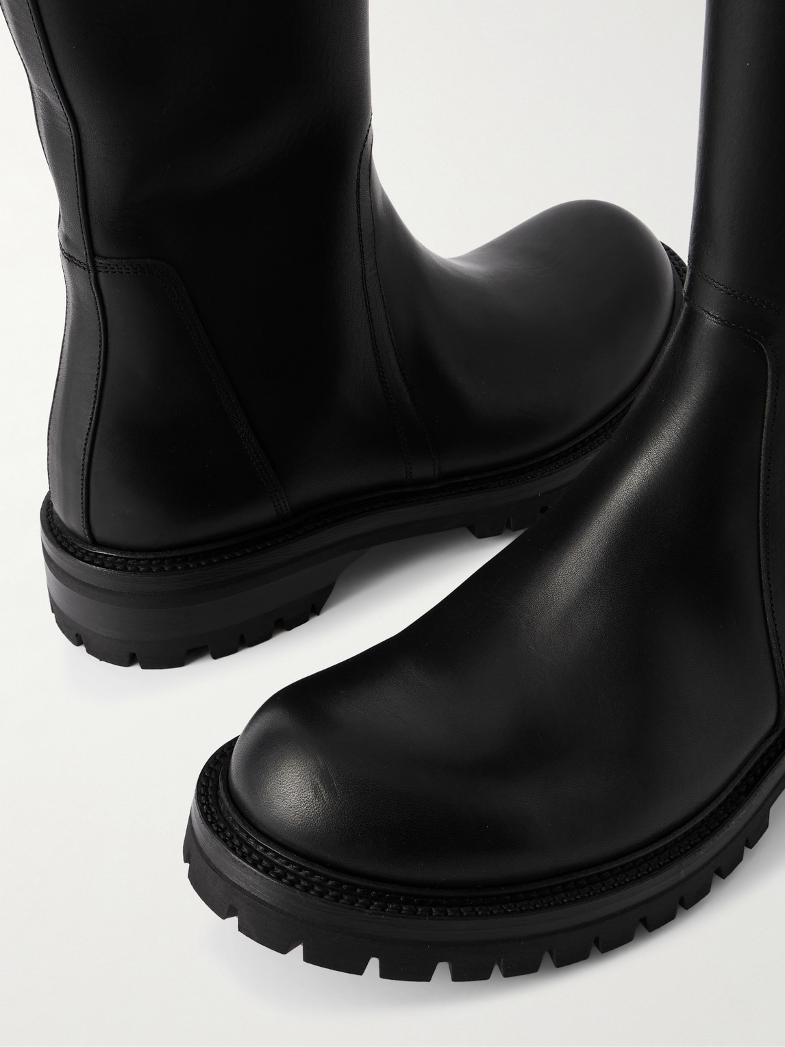 Rick Owens Black Concordians Army Creeper Boots In Black