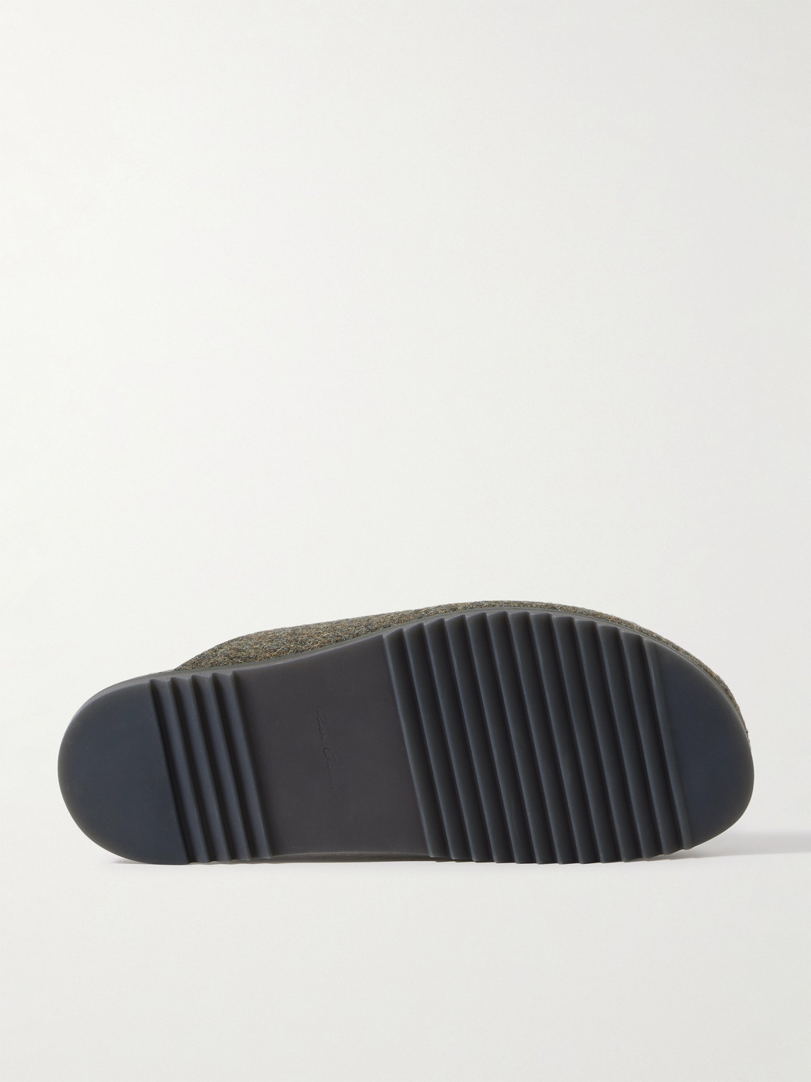 Rick Owens Gray Concordians Granola Mule Loafers In Green
