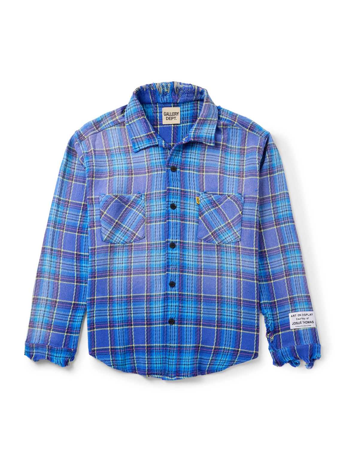 Marley Logo-Appliquéd Distressed Checked Cotton-Flannel Shirt