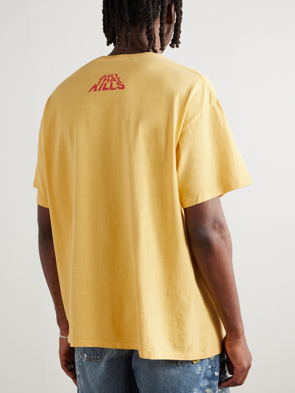 Gallery Dept. Jazzy Logo-print Cotton-jersey T-shirt In Yellow