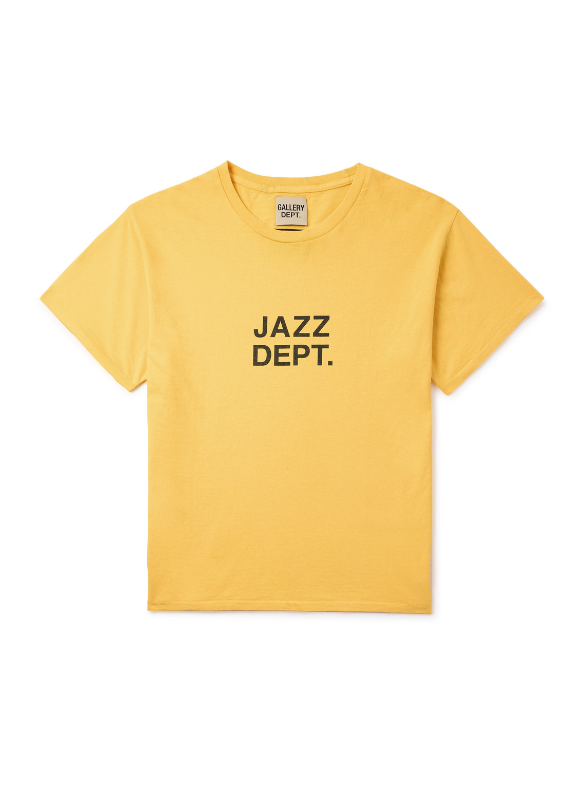 Gallery Dept. Jazzy Logo-print Cotton-jersey T-shirt In Yellow