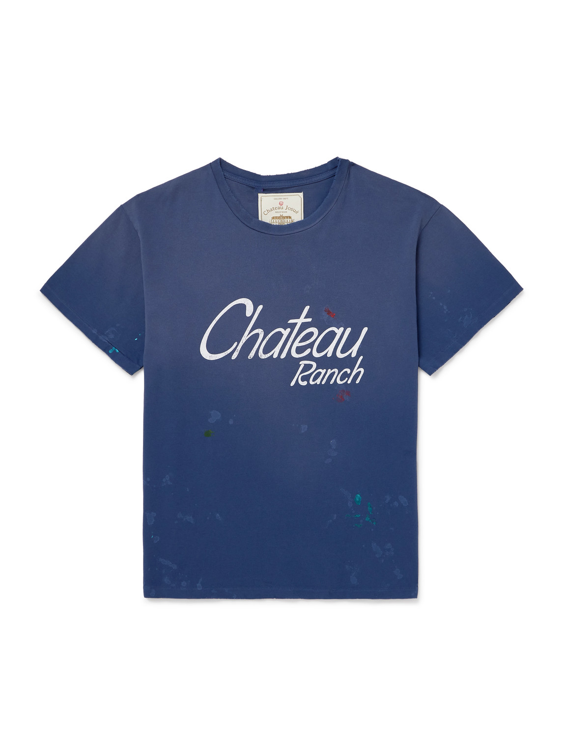 Chateau Ranch Distressed Printed Supima Cotton-Jersey T-Shirt