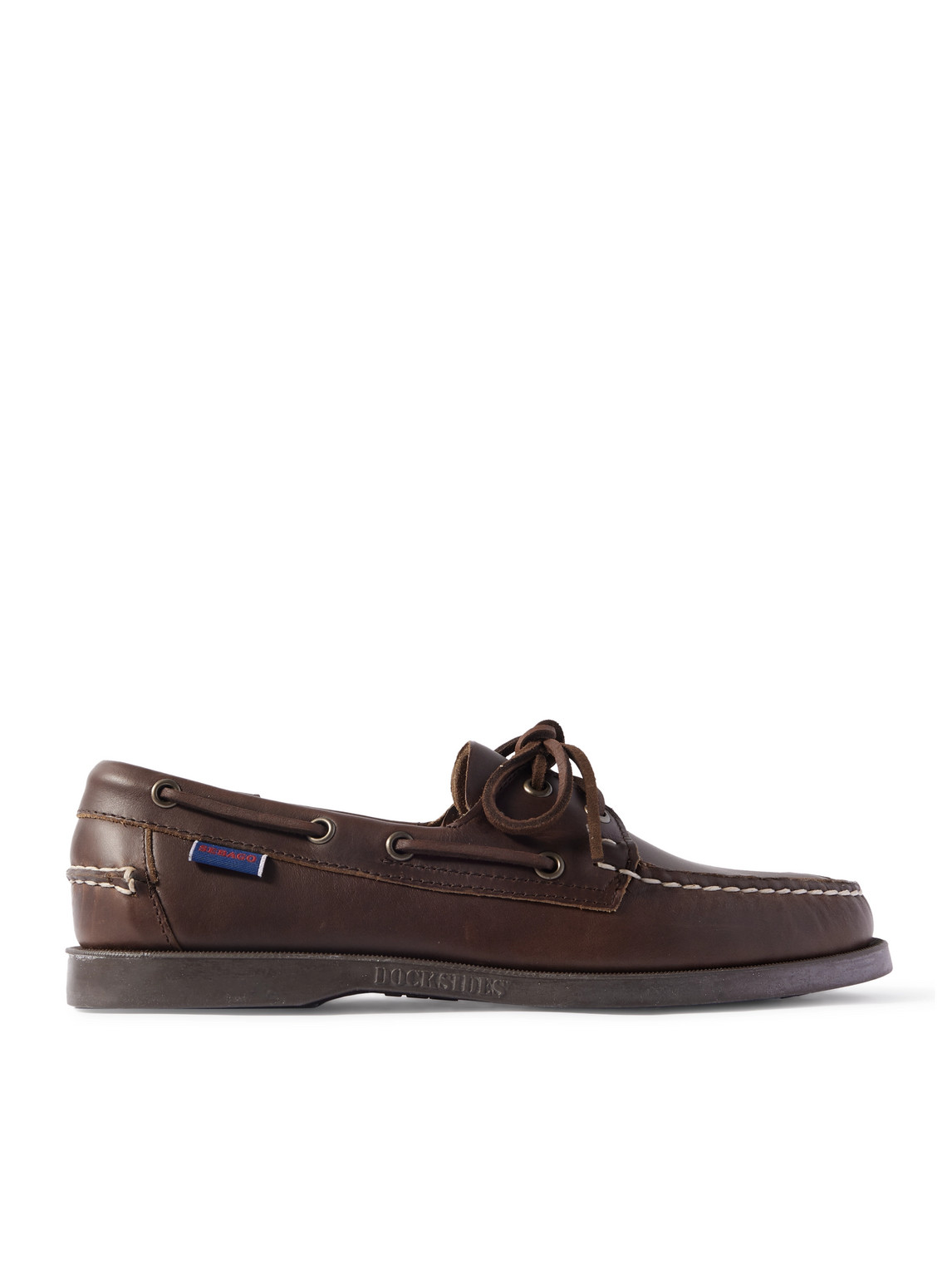 Sebago Docksides Portland Leather Boat Shoes In Brown