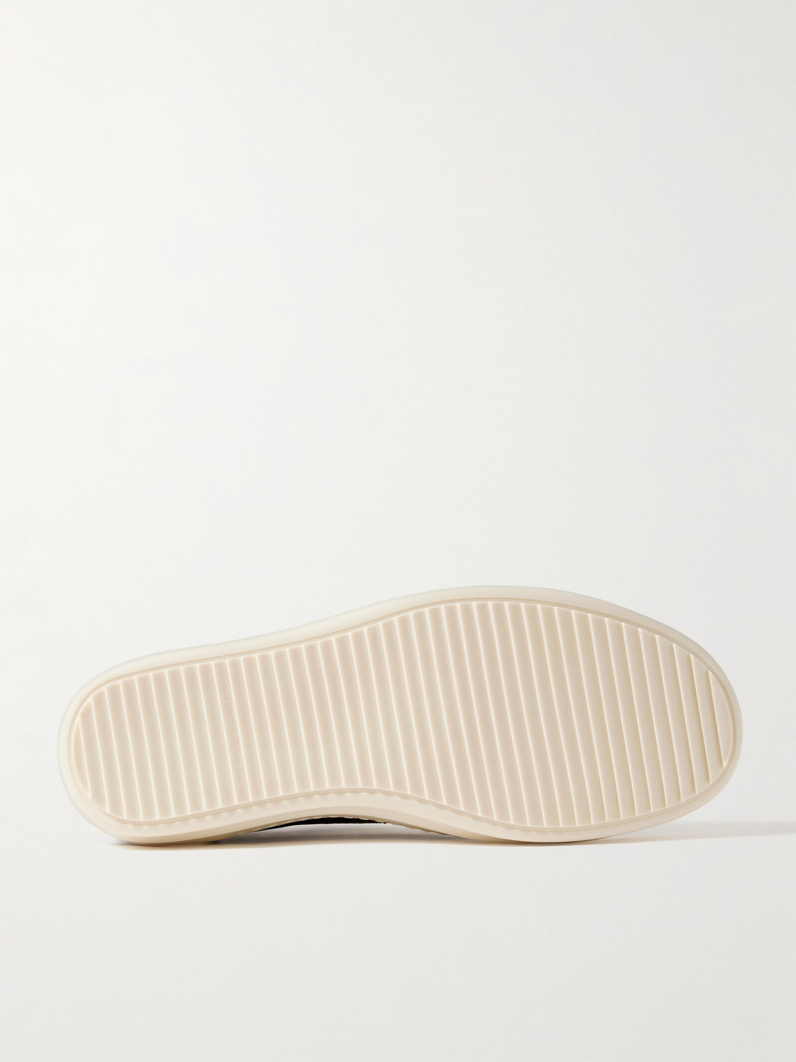 Rick Owens Vintage Suede-trimmed Nubuck Sneakers In Brown