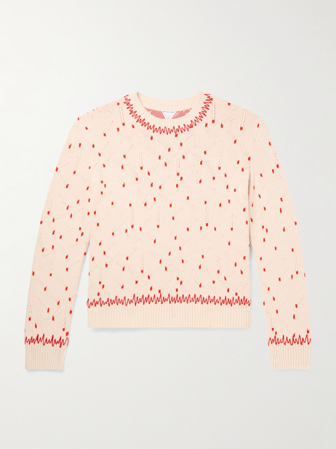 Bottega Veneta Embroidered Jacquard-Knit Cotton-Blend Chenille weater - Men