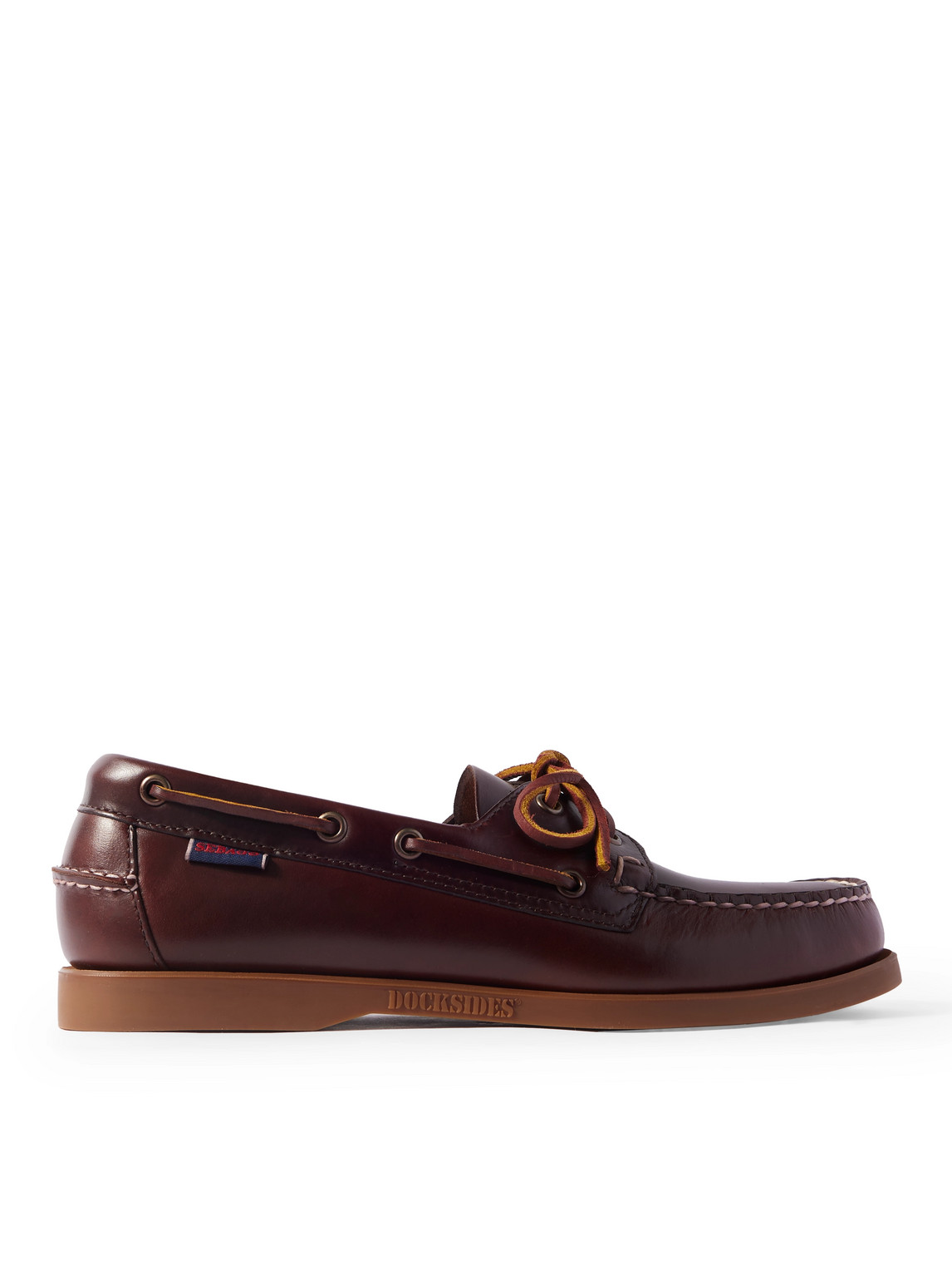 Sebago Docksides Portland Leather Boat Shoes In Brown