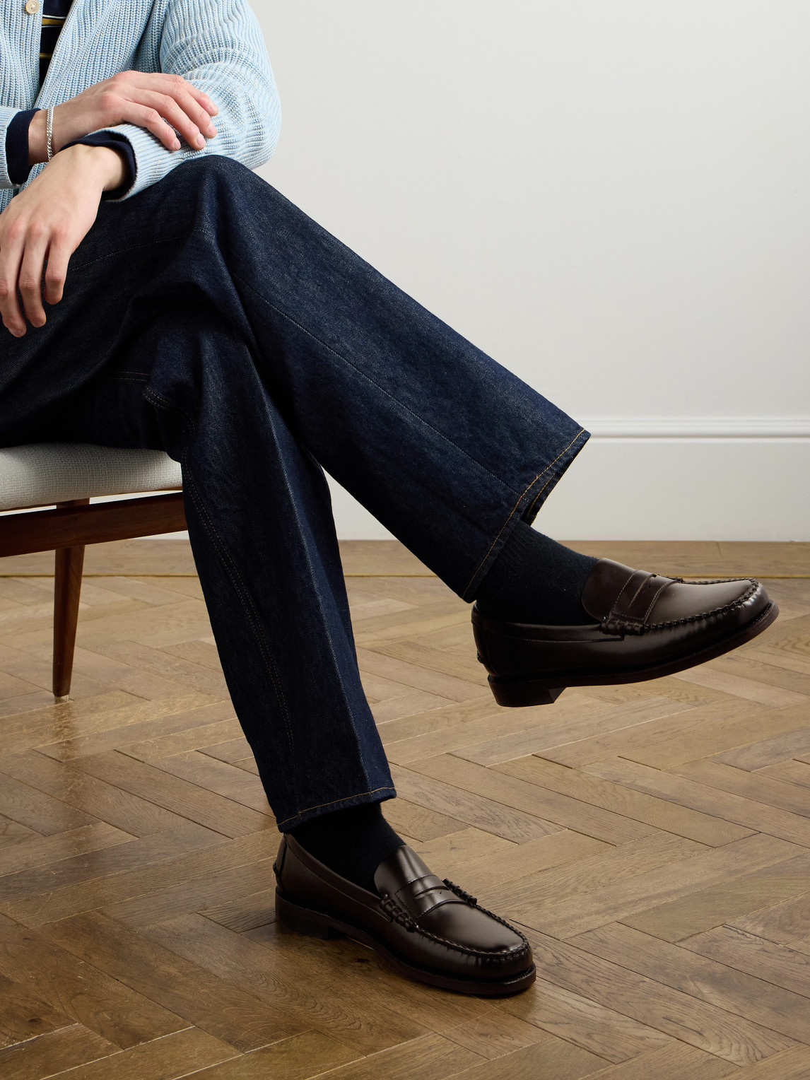 Sebago Classic Dan Leather Penny Loafers In Brown