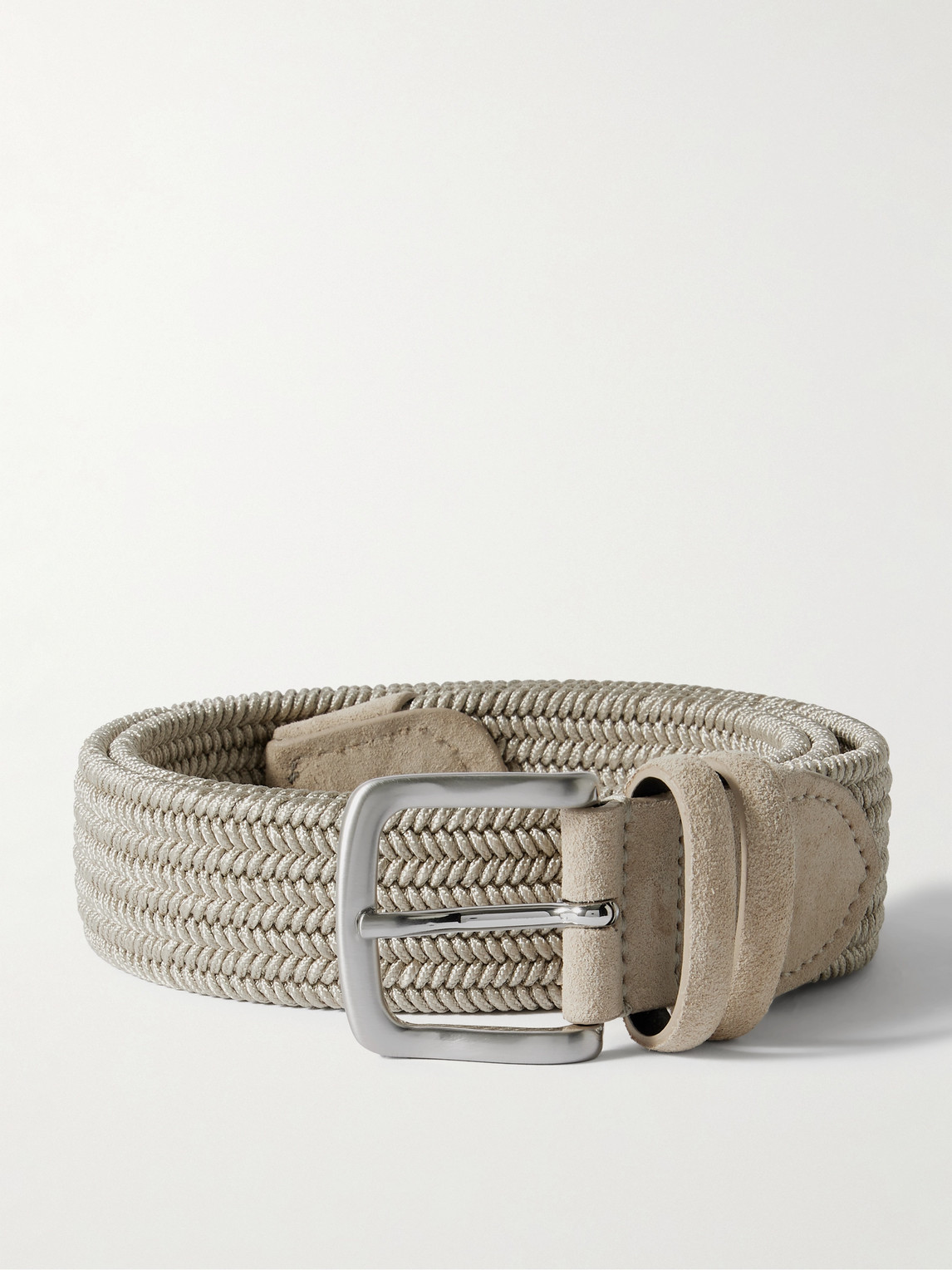 MR P. 3.5cm Suede-Trimmed Woven Belt - Men