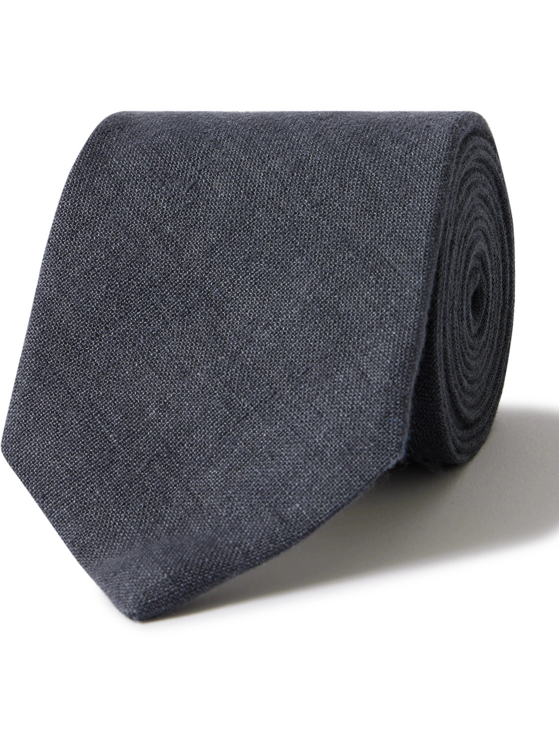 Oliver Spencer 8cm Bleeker Striped Linen Tie