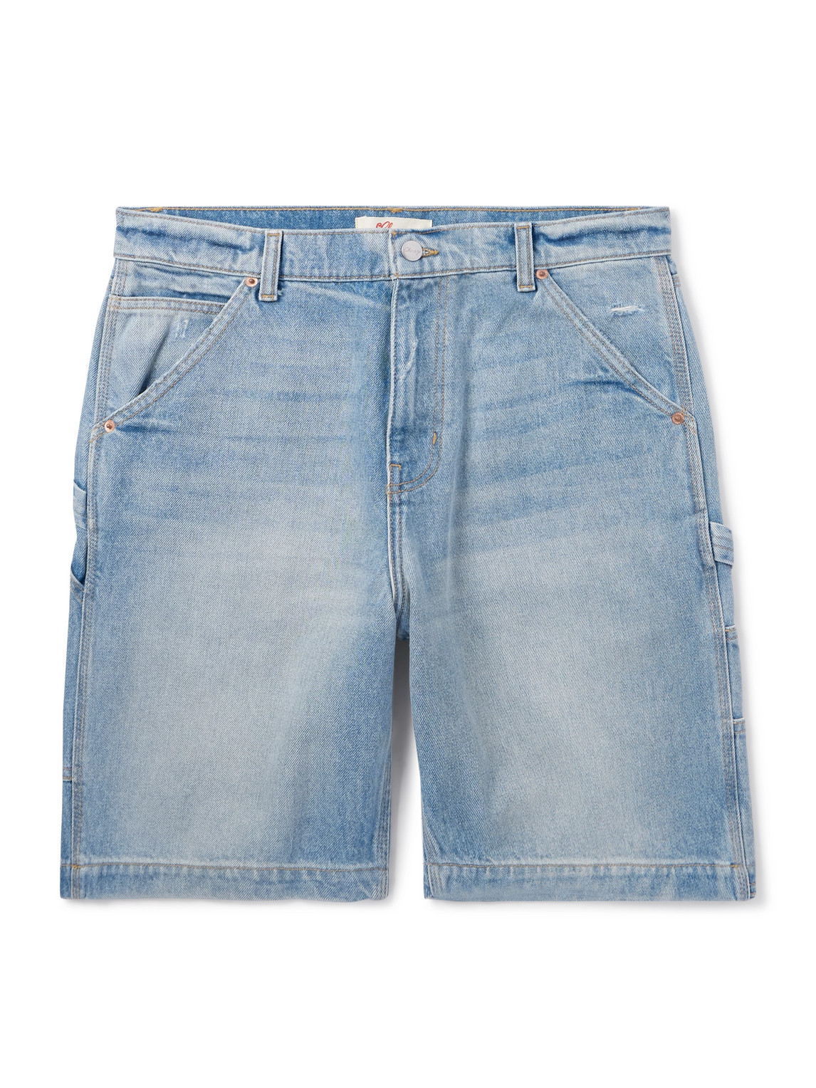 Straight-Leg Denim Shorts