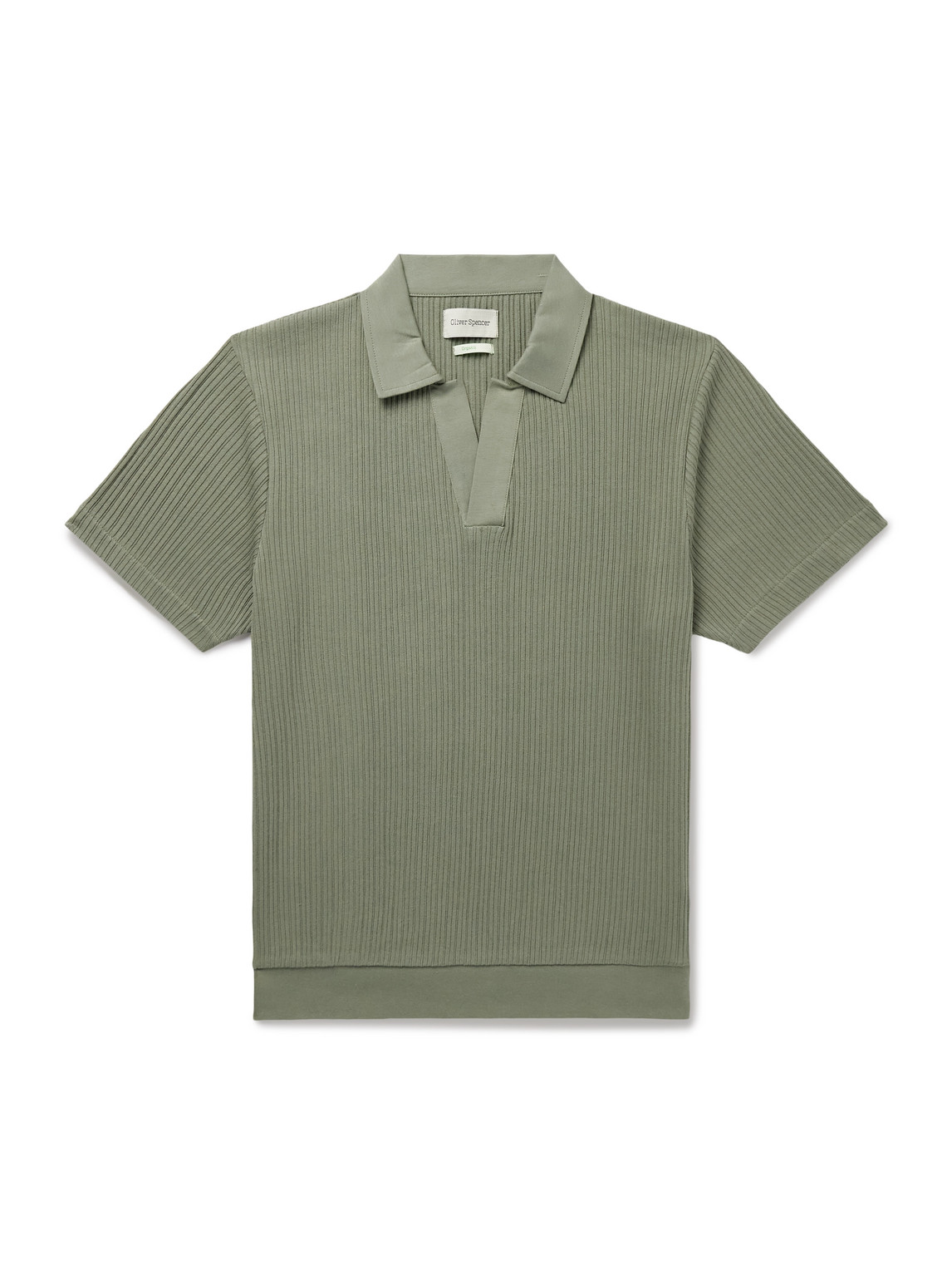 Oliver Spencer Westcott Ribbed Organic Cotton Polo Shirt