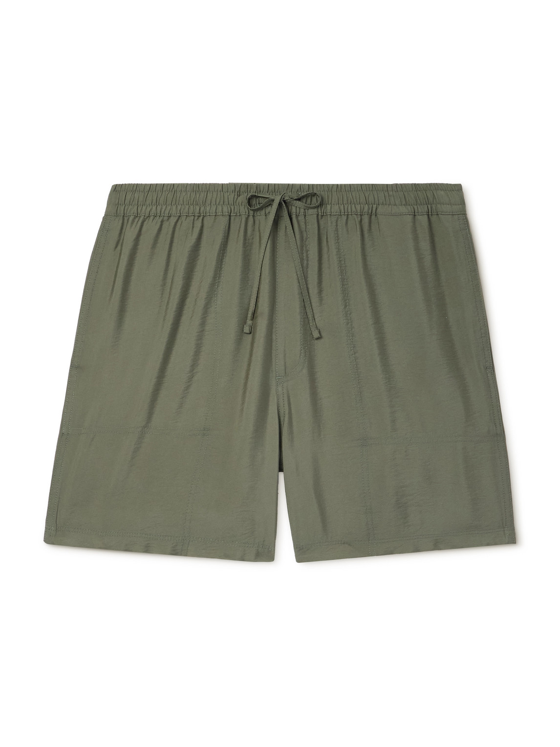 Ryder 5971 Straight-Leg Crinkled TENCEL™ Modal-Blend Drawstring Shorts