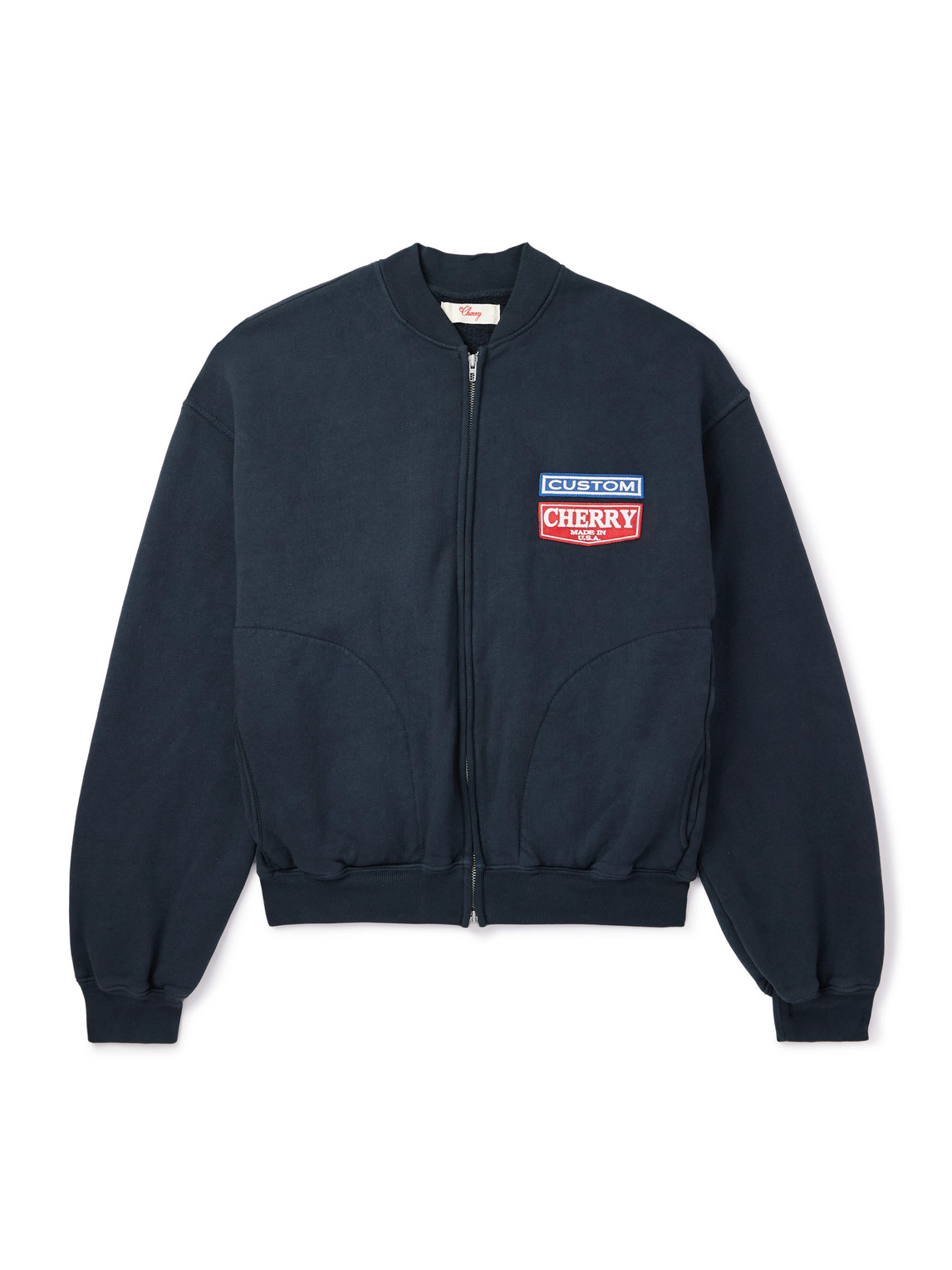 Patchwork Logo-Appliquéd Cotton-Jersey Zip-Up Sweatshirt