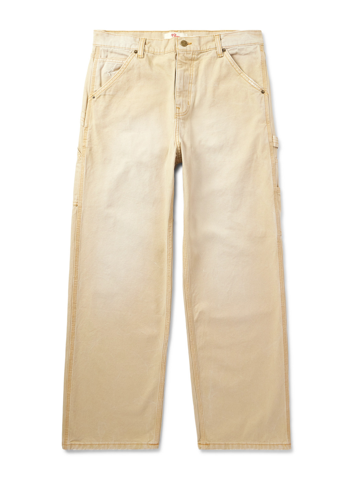 Wide-Leg Cotton-Canvas Trousers