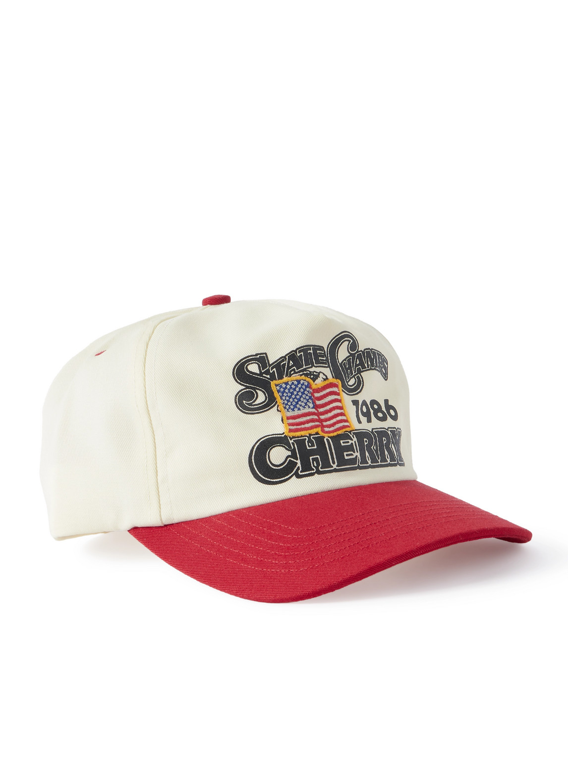 Cherry Los Angeles Embroidered Printed Twill Cap