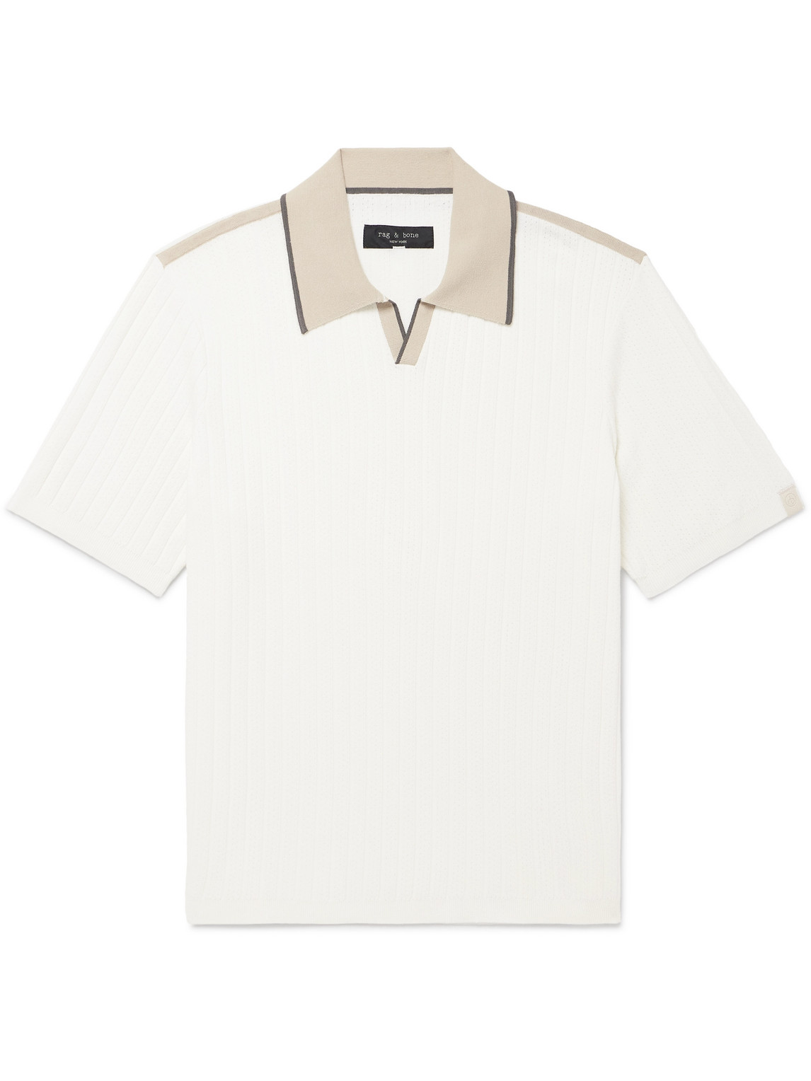 Rag & Bone Sanford Johnny Striped Cotton-blend Polo Shirt