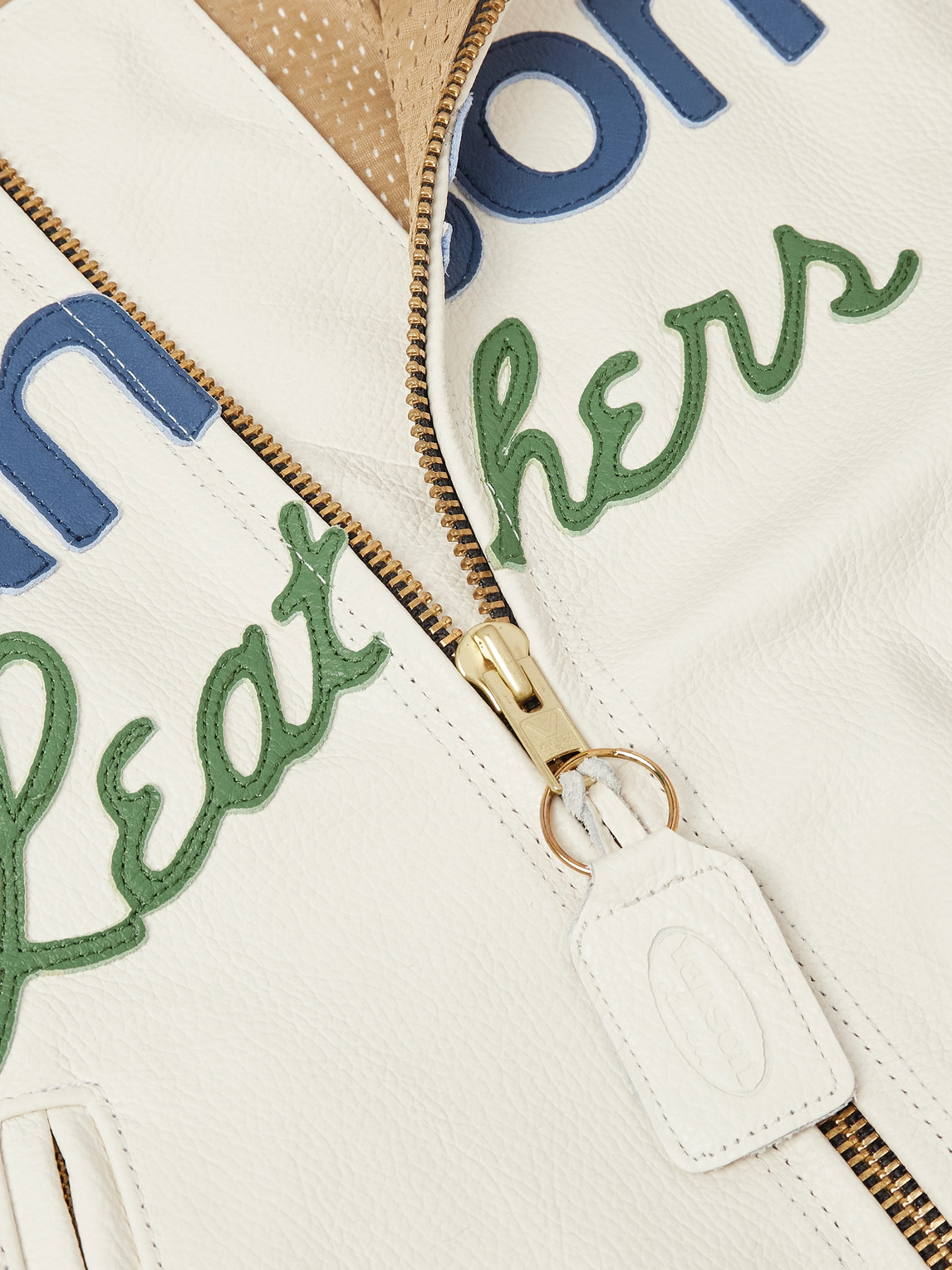 Cherry Los Angeles Vanson Logo-appliquéd Full-grain Leather Jacket In Multi