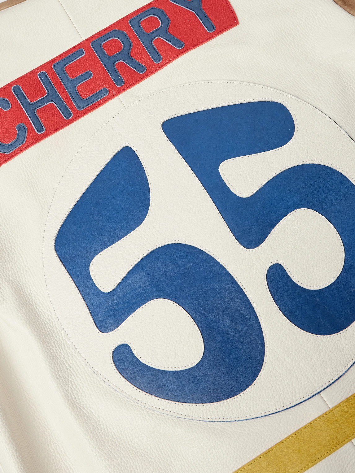 Cherry Los Angeles Vanson Logo-appliquéd Full-grain Leather Jacket In Multi